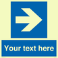 MA7915: Custom Directional signage blue right arrow
