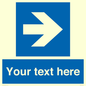 MA7915: Custom Directional signage blue right arrow