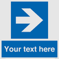 MA7915: Custom Directional signage blue right arrow