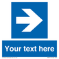 MA7915: Custom Directional signage blue right arrow