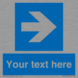 MA7915: Custom Directional signage blue right arrow