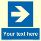MA7915: Custom Directional signage blue right arrow
