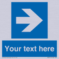 MA7915: Custom Directional signage blue right arrow