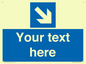 MA7916: Custom Directional signage blue down right arrow