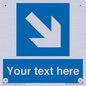 MA7916: Custom Directional signage blue down right arrow