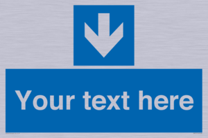 MA7917: Custom Directional signage blue down arrow