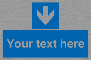 MA7917: Custom Directional signage blue down arrow