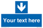 MA7917: Custom Directional signage blue down arrow