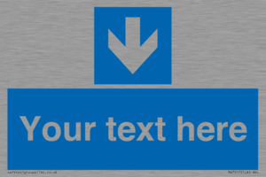 MA7917: Custom Directional signage blue down arrow