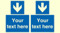 MA7917: Custom Directional signage blue down arrow