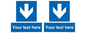 MA7917: Custom Directional signage blue down arrow