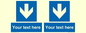 MA7917: Custom Directional signage blue down arrow
