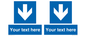 MA7917: Custom Directional signage blue down arrow