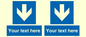 MA7917: Custom Directional signage blue down arrow