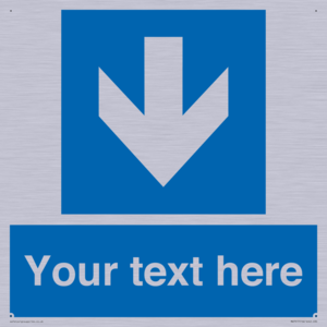 MA7917: Custom Directional signage blue down arrow