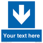 MA7917: Custom Directional signage blue down arrow