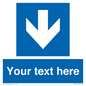 MA7917: Custom Directional signage blue down arrow