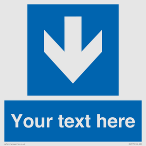 MA7917: Custom Directional signage blue down arrow