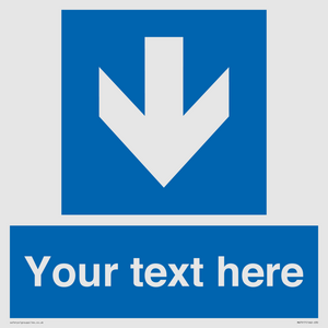 MA7917: Custom Directional signage blue down arrow