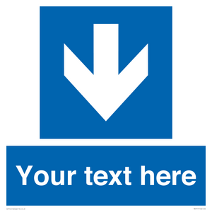 MA7917: Custom Directional signage blue down arrow