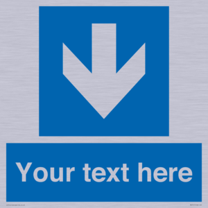 MA7917: Custom Directional signage blue down arrow
