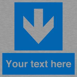 MA7917: Custom Directional signage blue down arrow