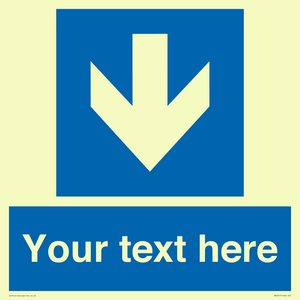 MA7917: Custom Directional signage blue down arrow