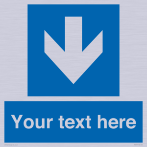 MA7917: Custom Directional signage blue down arrow