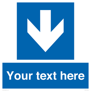 MA7917: Custom Directional signage blue down arrow