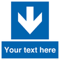 MA7917: Custom Directional signage blue down arrow