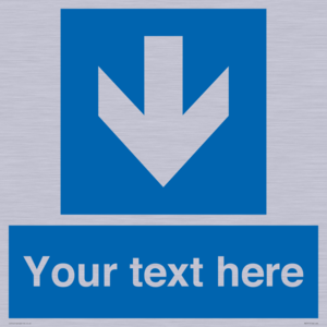 MA7917: Custom Directional signage blue down arrow