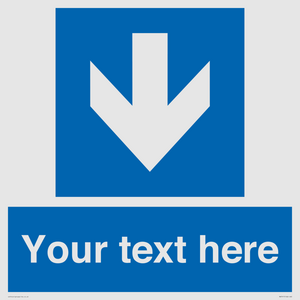 MA7917: Custom Directional signage blue down arrow