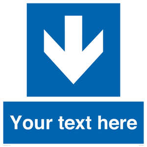 MA7917: Custom Directional signage blue down arrow