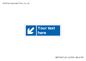 MA7918: Custom Directional signage blue down left arrow