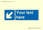 MA7918: Custom Directional signage blue down left arrow