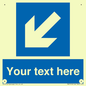 MA7918: Custom Directional signage blue down left arrow