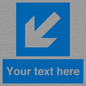 MA7918: Custom Directional signage blue down left arrow