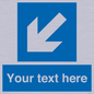 MA7918: Custom Directional signage blue down left arrow