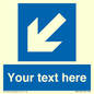 MA7918: Custom Directional signage blue down left arrow