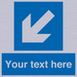 MA7918: Custom Directional signage blue down left arrow