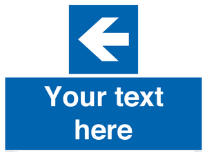 MA7919: Custom Directional signage blue up left arrow