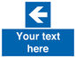 MA7919: Custom Directional signage blue up left arrow