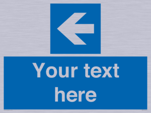 MA7919: Custom Directional signage blue up left arrow