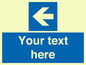 MA7919: Custom Directional signage blue up left arrow