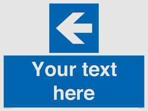 MA7919: Custom Directional signage blue up left arrow