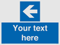 MA7919: Custom Directional signage blue up left arrow
