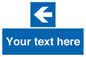 MA7919: Custom Directional signage blue up left arrow