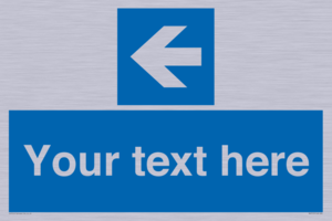 MA7919: Custom Directional signage blue up left arrow