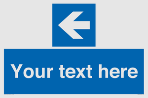 MA7919: Custom Directional signage blue up left arrow