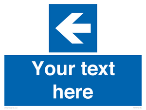 MA7919: Custom Directional signage blue up left arrow